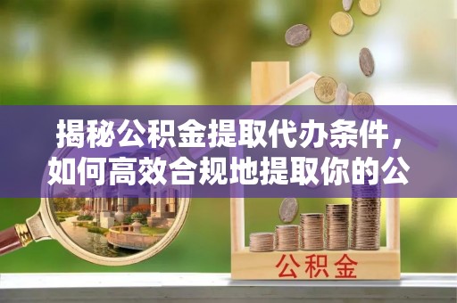 离岛揭秘公积金提取代办条件，如何高效合规地提取你的公积金