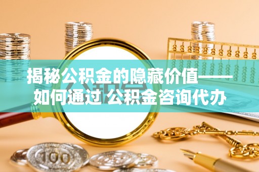 港口揭秘公积金的隐藏价值——如何通过 公积金咨询代办提取 优化财富管理