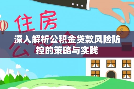 指导深入解析公积金贷款风险防控的策略与实践
