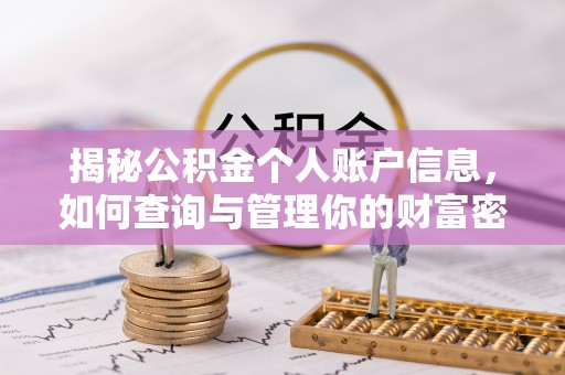 龙海揭秘公积金个人账户信息，如何查询与管理你的财富密码