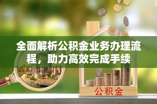 环江全面解析公积金业务办理流程，助力高效完成手续