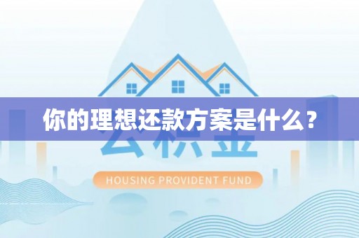 二连浩特你的理想还款方案是什么？