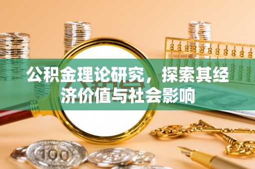 苏澳公积金理论研究，探索其经济价值与社会影响